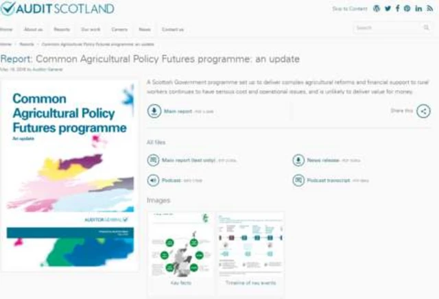 Audit Scotland report webpage