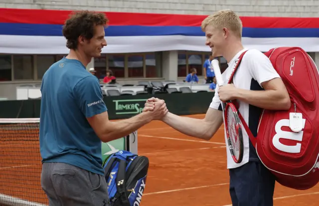 Kyle Edmund and Andy Murray