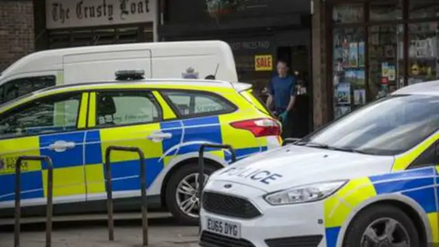 Police outside jeweller's in Tiptree