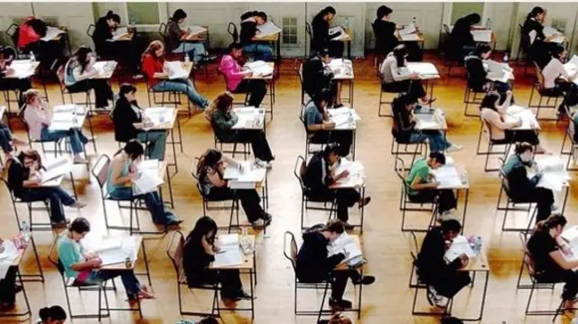 Pupils sitting tests