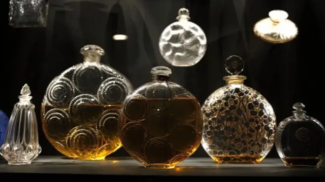 Perfume bottles in a museum