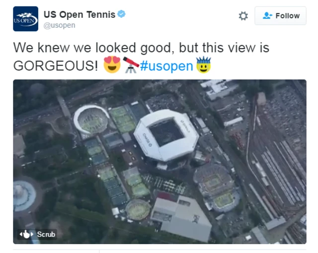 US Open tweet