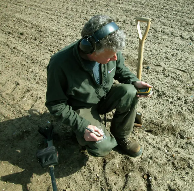 Rob Atfield recording GPS