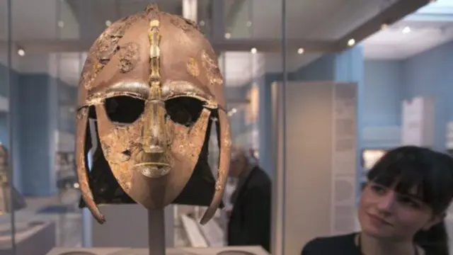 Remains of warrior's helmet