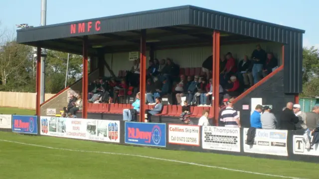 Stand at Needham Market's Bloomfields ground