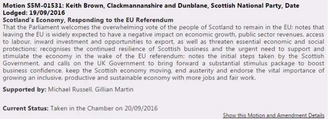 SNP motion