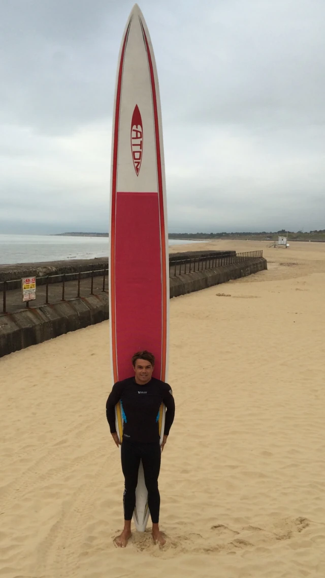 Nick Ayers with his paddleboard