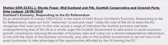 Tory amendment from Murdo Fraser