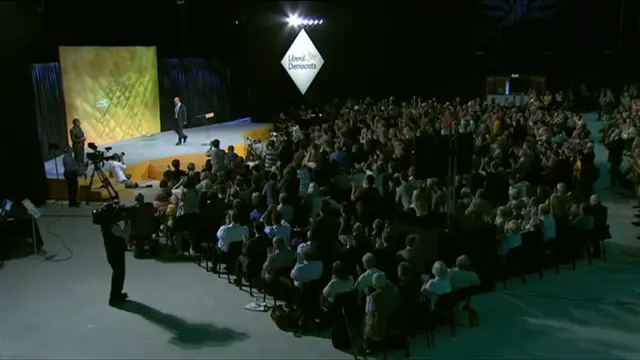 Delegates applaud Tim Farron