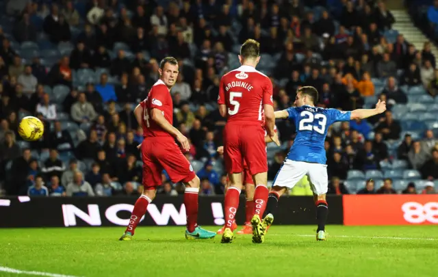 Jason Holt scores for Rangers against Queen of the South