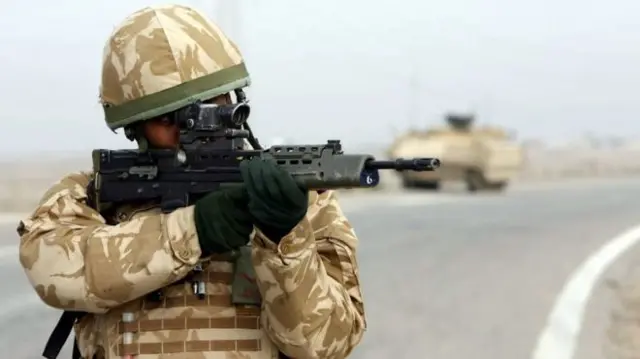 A British soldier in Iraq