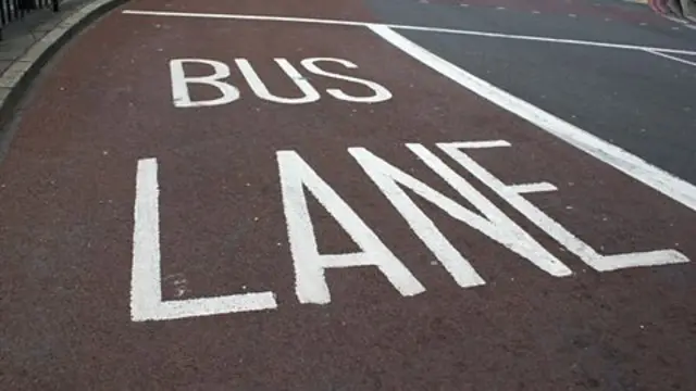 Bus lane writing