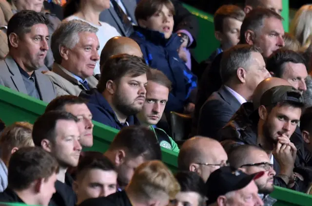 Leigh Griffiths watching from the stands