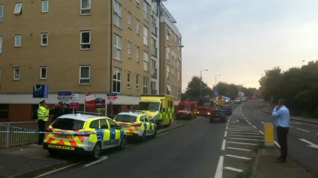 Police cars at Ranelagh Road, Ipswich