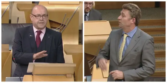 SNP MSP James Dornan and Tory MSP Brian Whittle