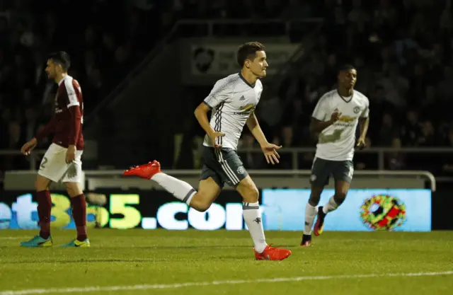 Ander Herrera celebrates