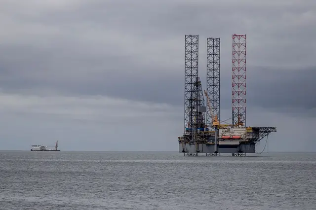 An off-shore oil rig in Gabon