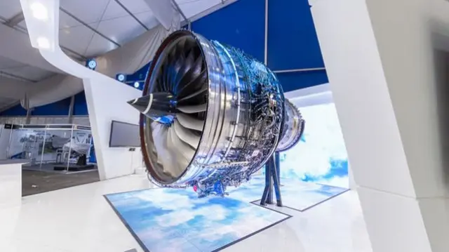 Rolls-Royce Trent XWB on the stand at Farnborough International Airshow 2016