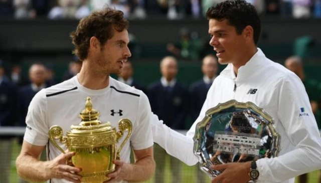 Andy Murray and Milos Raonic