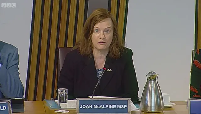 Committee convener Joan McAlpine