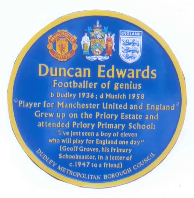 Blue plaque for Duncan Edwards