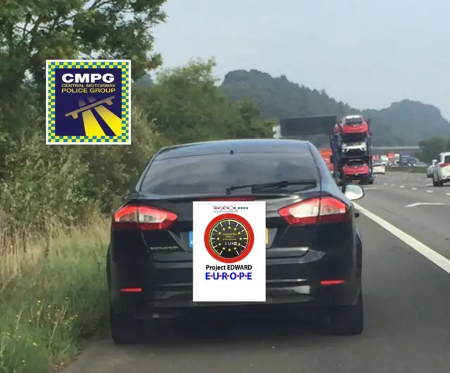 Car pulled over on M6