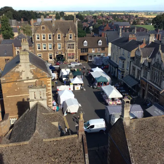 View of Uppingham market place