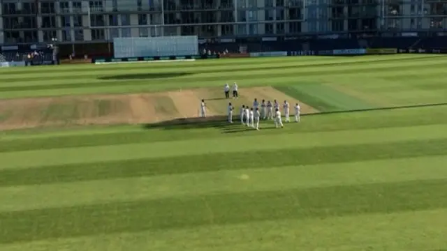 Hamish Marshall was applauded to the crease