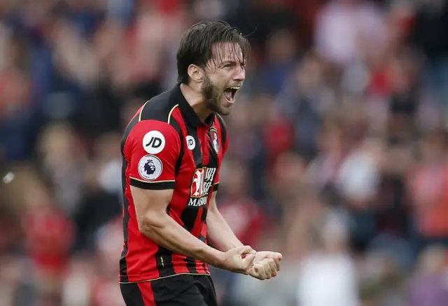 Harry Arter celebrates