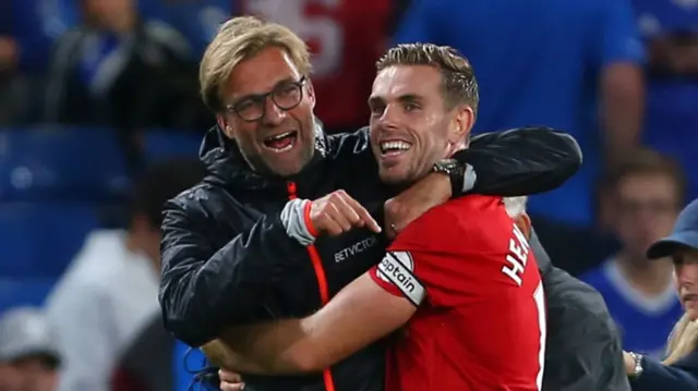 Jurgen Klopp and Jordan Henderson