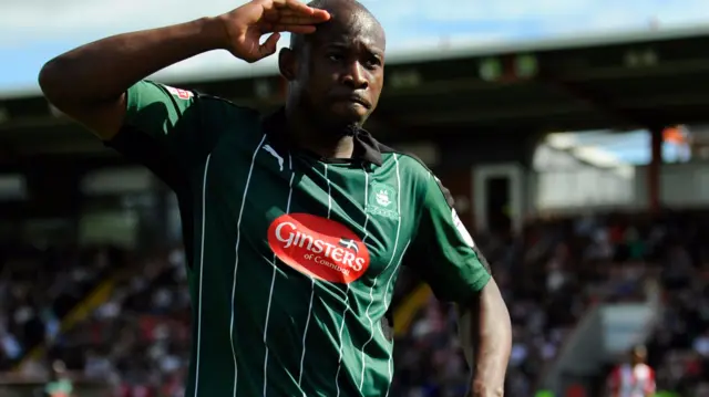 Plymouth striker Paul-Arnold Garita