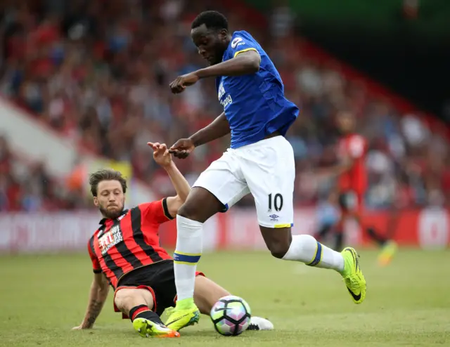 Lukaku in action with Arter