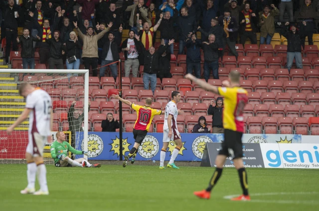 Partick Thistle's Chris Erskine celebrates his goal