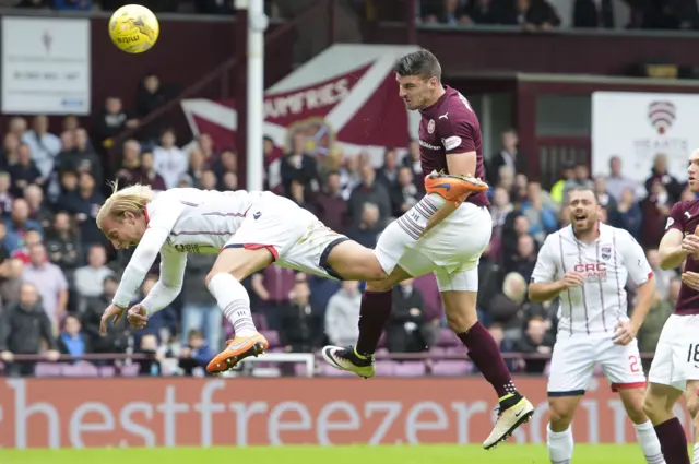 Callum Paterson has a chance for Hearts