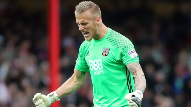 Brentford goalkeeper Dan Bentley