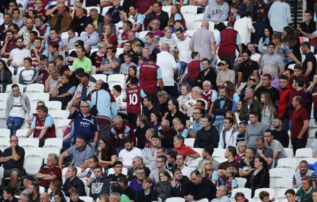 Fans leave the ground