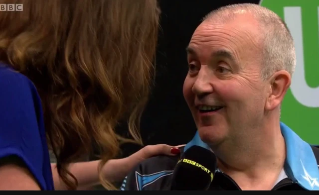 Phil Taylor talking to the BBC