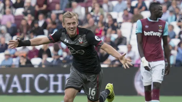 James Ward-Prowse celebrates