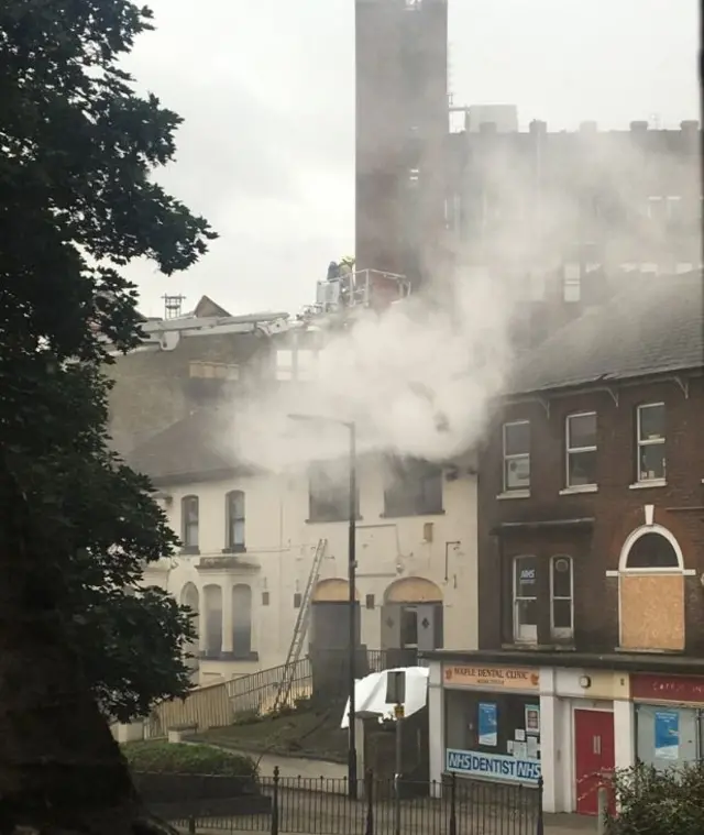 Fire at property in Luton