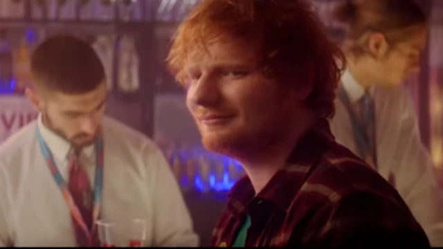 Ed Sheeran in Bridget Jones's Baby trailer