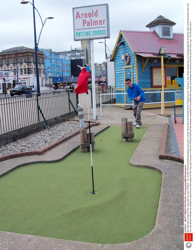 Arnold Palmer putting course at Great Yarmouth