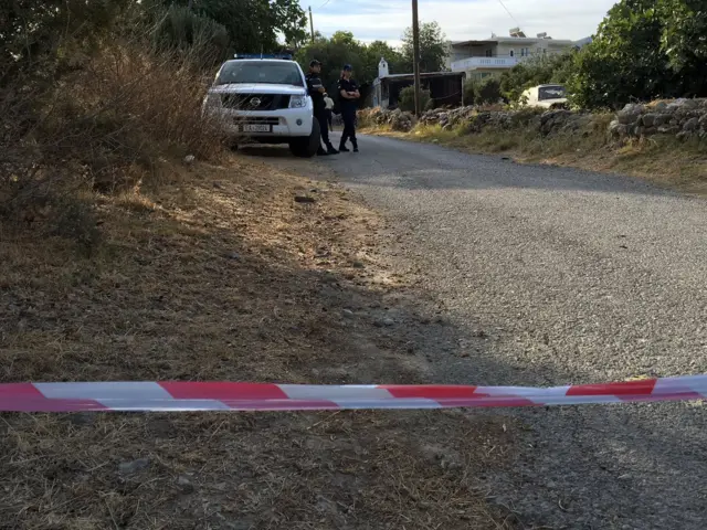 Police in Kos during the latest search for Ben Needham