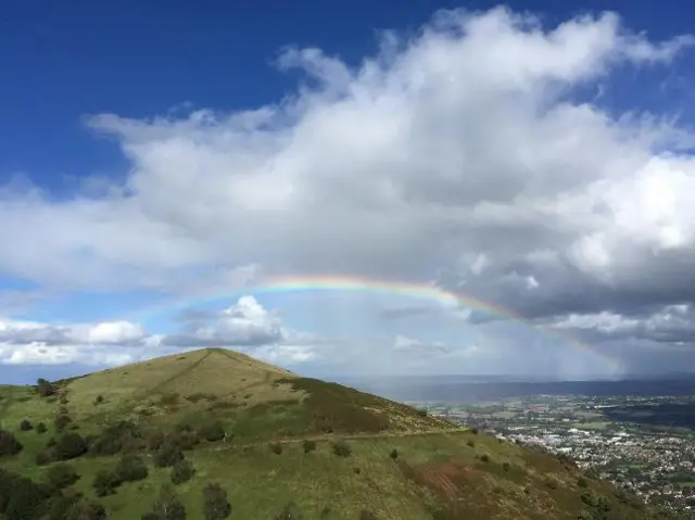 Rainbow above Malvern hills