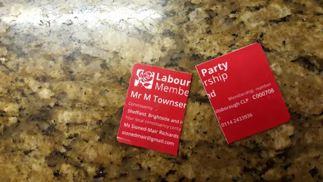 Cut up Labour Party membership card