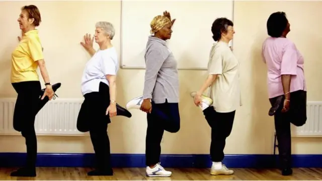 Women at an exercise class