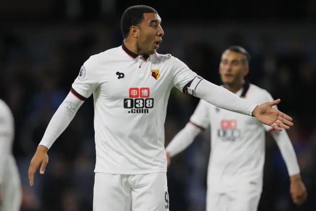 Watford"s Troy Deeney during the Premier League match at Turf Moor, Burnley.