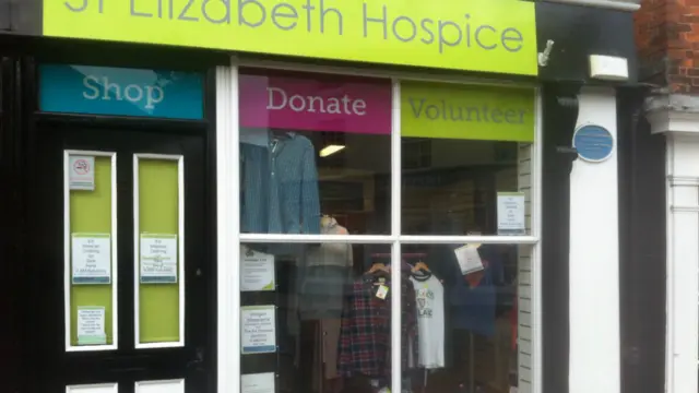 Framlingham St Elizabeth Hospice shop window