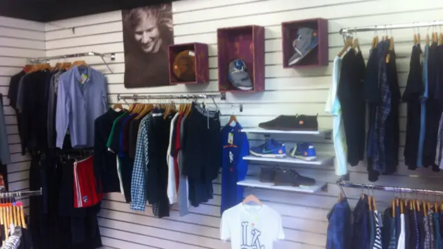 Display of Ed Sheeran clothes