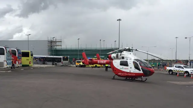 Air ambulance at Luton Airport