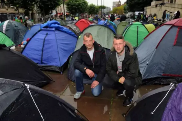 Homeless protest